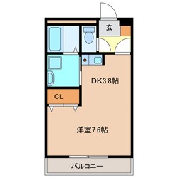 伊勢中川駅 徒歩5分 2階の物件間取画像